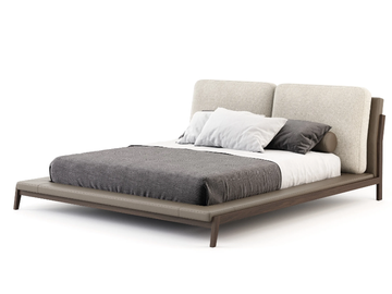 MILOS - Camel hair double bed with upholstered headboard by Stylish Club - view 2
